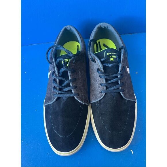 NIKE SATIRE Mens Size 10 M Skateboard Shoes 536404-443 Blue Gray Suede - Picture 3 of 6